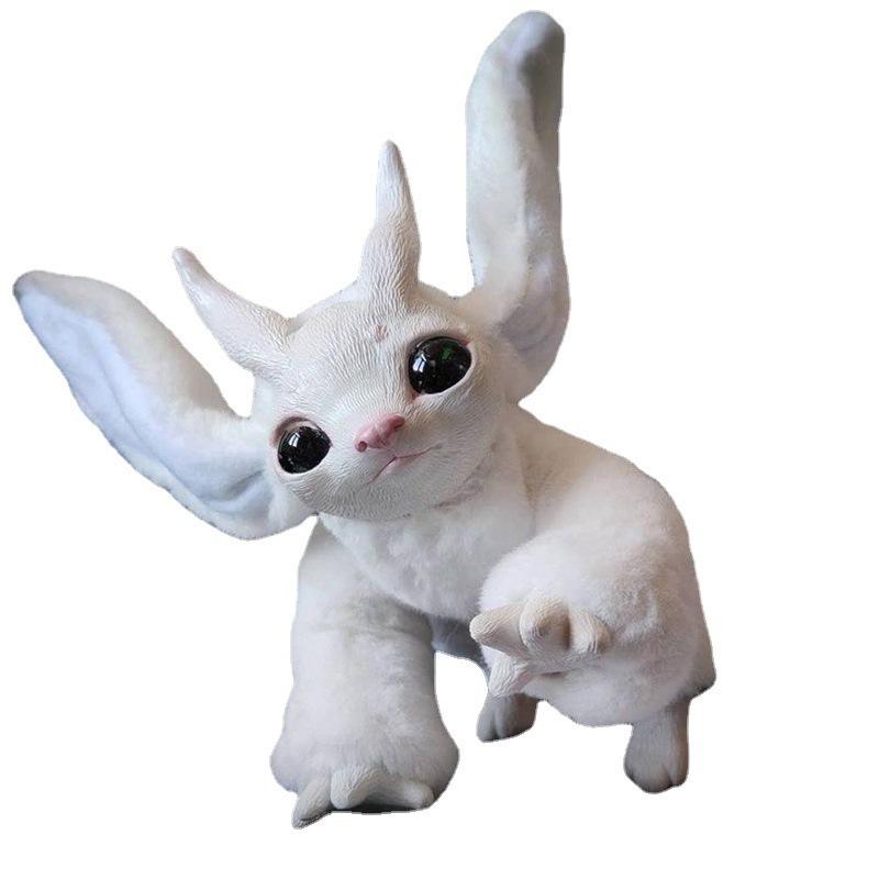 New Sell White Latex Plush Toy Cute White Pet Comfortable and Soft Plush Toy Bedroom Headboard Ornament Best Gift for Children