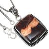 Pendant Designer Jasper Gemstone Handmade Gift For Her Silver Jewelry 1.75"