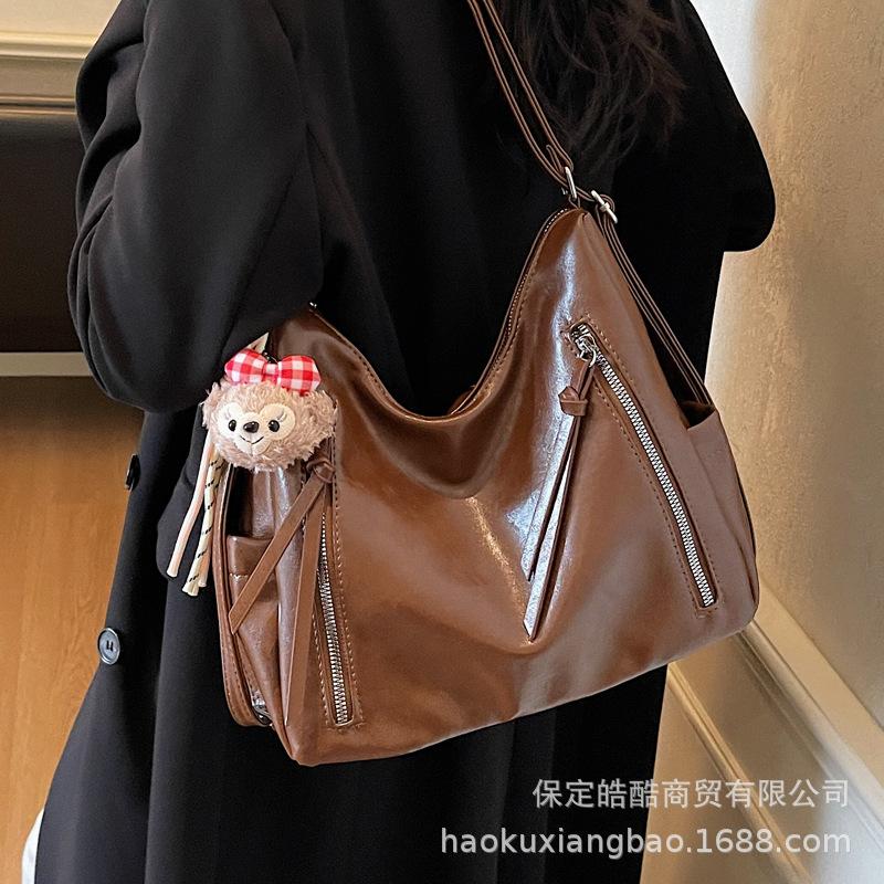 Повседневная сумка-тоут для поездок на работу, женская, большой вместимости, новая 2025, на плечо, сумка-мессенджер, ретро-мода, легкий рюкзак