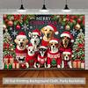 2D Christmas Ugly Sweater Dogs Backdrop Banner for Winter Holiday Supplies
