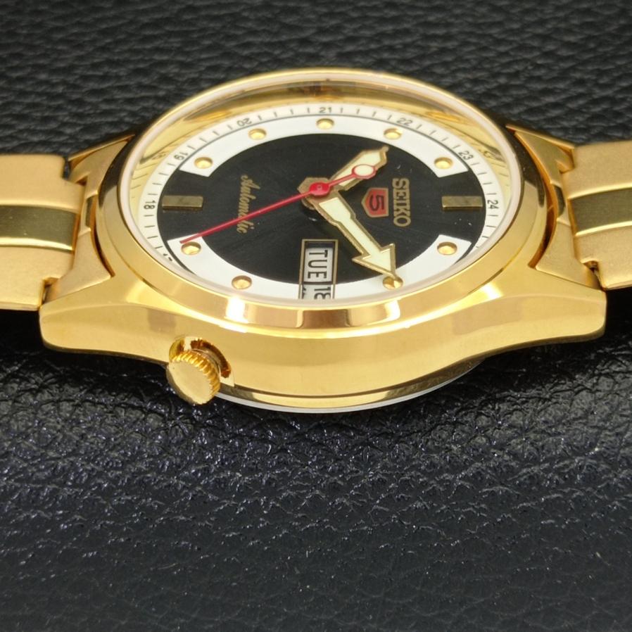 ВОССТАНОВЛЕННЫЕ SEIKO 5 АВТОМАТИЧЕСКИЕ ЯПОНСКИЕ 6309A НАРУЧНЫЕ ЧАСЫ С ЧЕРНЫМ ЦИФЕРБЛАТОМ a426403-2
