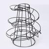 Egg Holder Spiral Storage Rack Rustproof Corrosion Resistant Hollow Bottom Design Egg Storage Shelf Dispenser