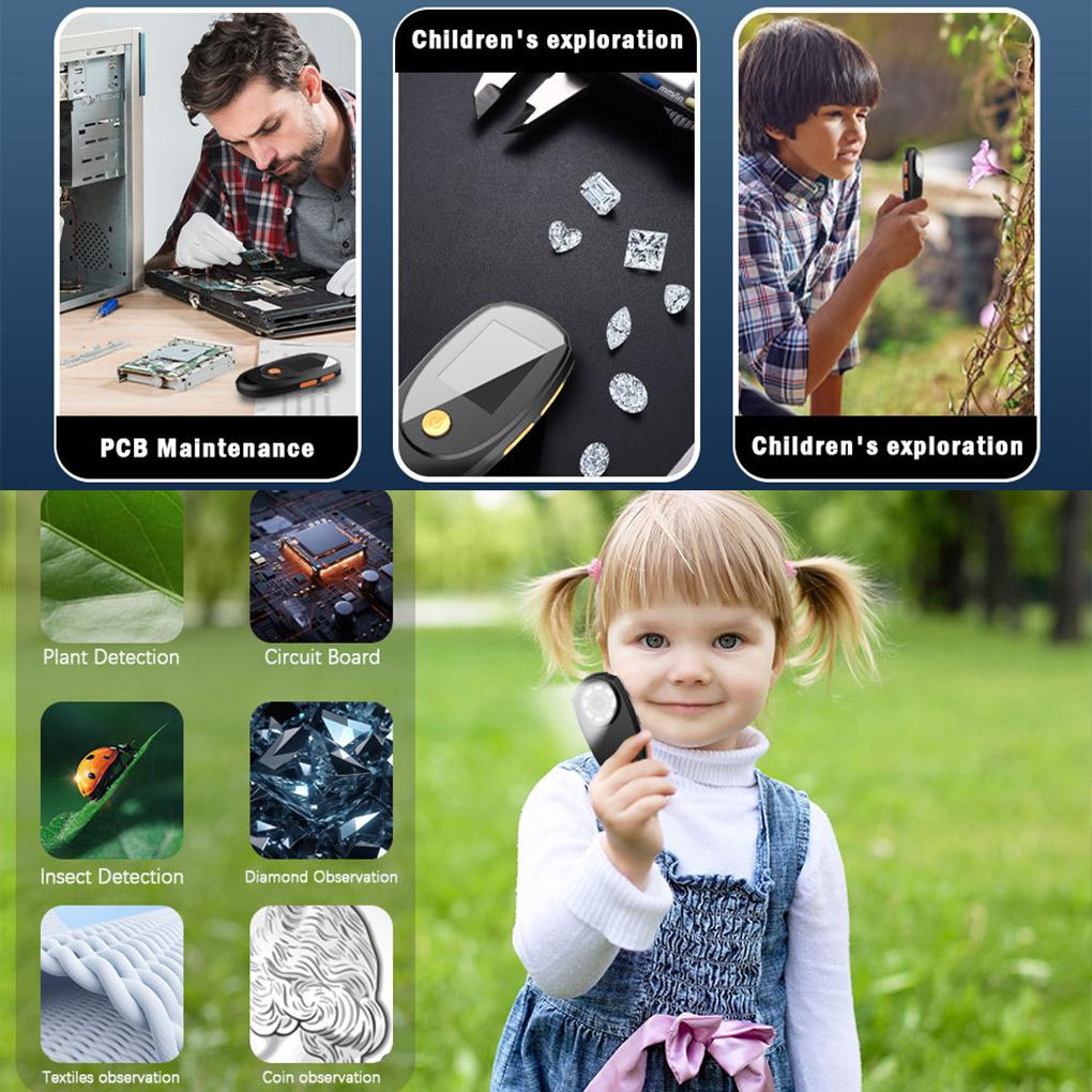 500X Ручной дерматоскоп Машина для анализа кожи Беспроводной цифровой микроскоп для трихомов кожи головы/волос Анализ кожи лица