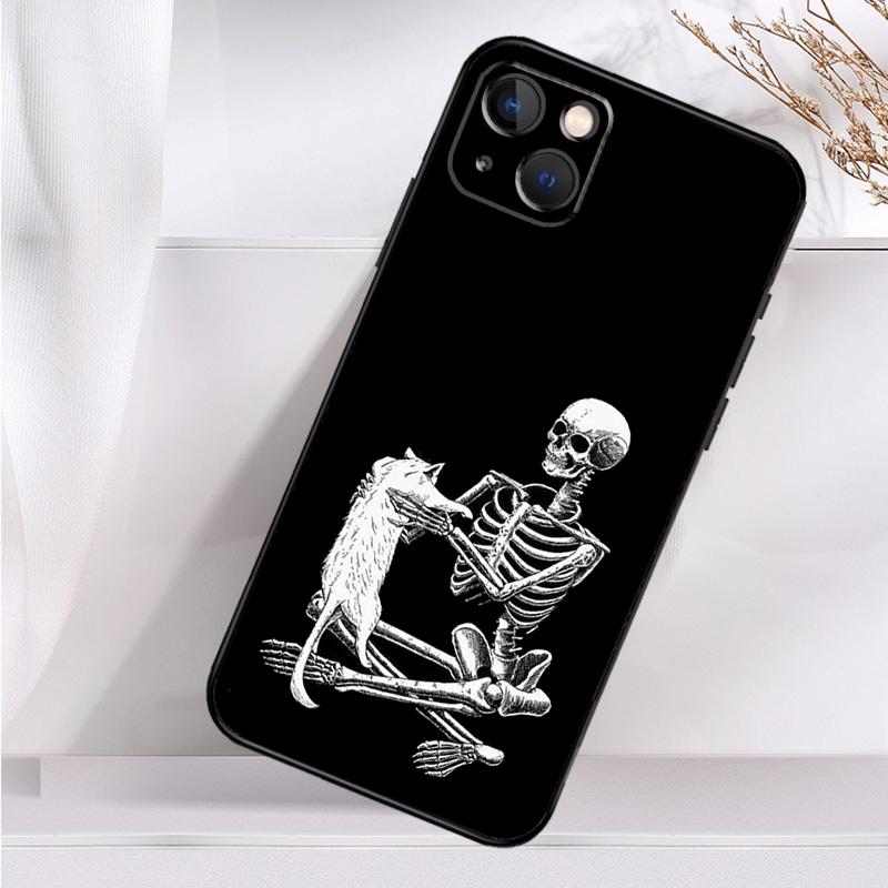 Чехол для телефона Aesthetics Skeleton для iPhone 16 15 14 13 12 11 Pro Max Mini X XR XS Max 7 8 Plus, задняя крышка