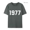 1977 Cotton T-shirt Men and Women Fashion Brand High Street Loose Fleece Cotton T-shirt Autumn Winter Warm Cotton T-shirt