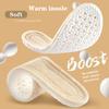 1Pair Winter Warm Shoes Insole Wool Insoles Men Wonen Sneakers Boots Shock Absorbing Shoe Sole Heating Non Slip Shoe Pads