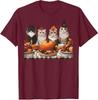 Thanksgiving Cats Dinner Feast Vintage Fall Design Unisex T-Shirt