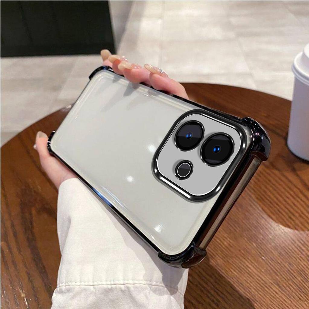Case for OPPO A5 Pro 4G/5G Electroplated Color Border Clear Phone Casing Cover