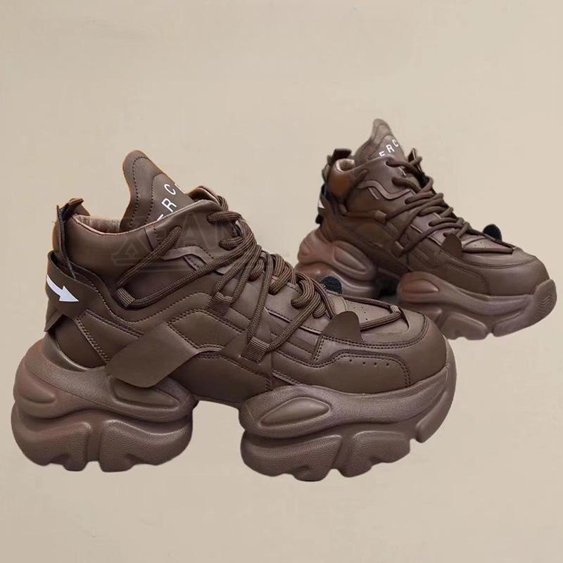 Обувь для папы, женская, из натуральной кожи, весенняя, новая, универсальная, с толстой подошвой, увеличенная, для отдыха, женская обувь для танцев