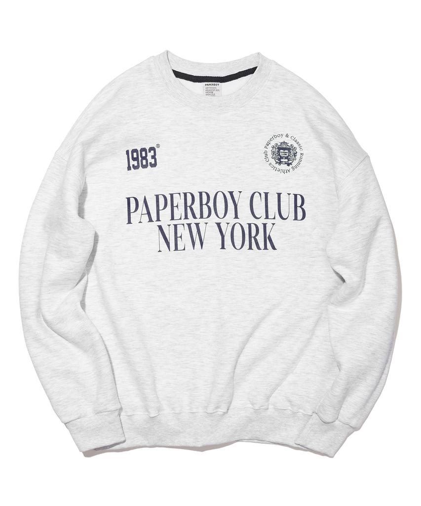 PAPERBOY Sports Club Sweatshirt - White Melange