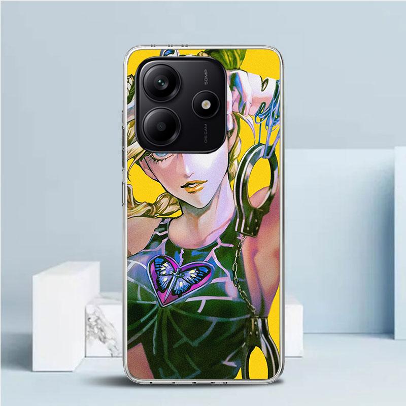 JoJo's Bizarre Adventure Джолин Куджо Мягкий чехол для телефона Xiaomi Redmi Note 15 14 13 12 Pro Plus 14S 11S 11T 11E 10S 10 4G