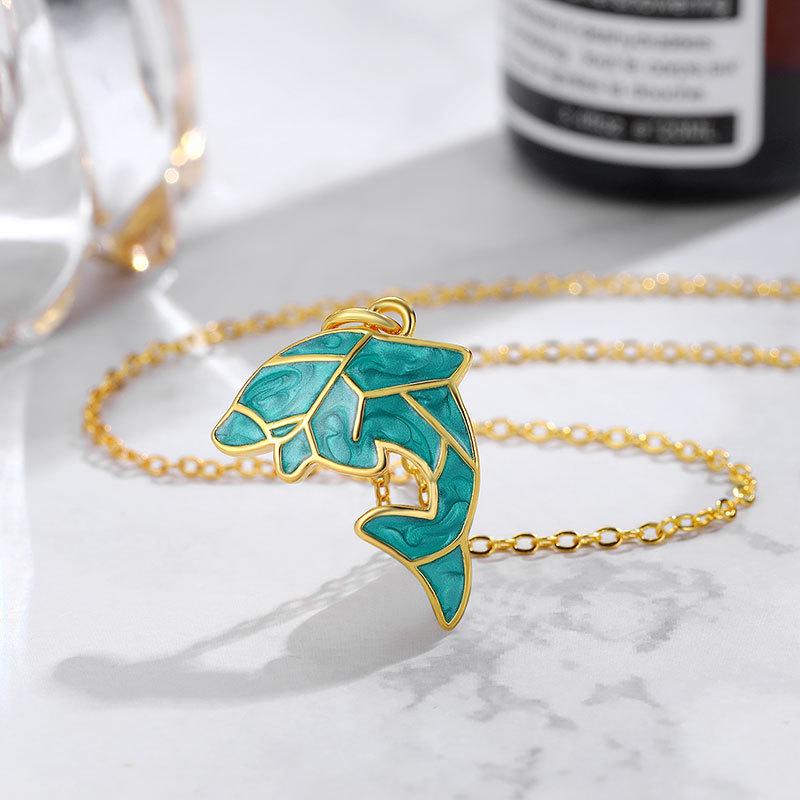 Island Series Dolphin Necklace: Elegant, Cute, and Stylish Clavicle Chain