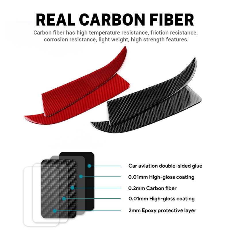 Real Soft Carbon Fiber Car Center Control Gear Side Decor Sticker For Subaru WRX/WRX STI Interior Trim Accessories