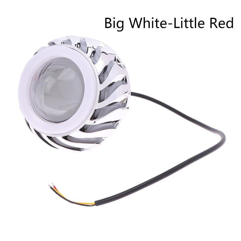 Многоцветный светодиодный фара Halo для мотоцикла, точечный светильник с белым светом, линза проектора, двойной фара Angel Devil Eye Cyclone-Type