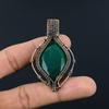 Emerald Pendant, 999 Copper Wire Wrapped Pendant Gemstone Jewelry, Handmade Pendant Amazing Jewelry, Gift For Her