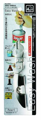Pearl Metal Easy Wash можно мыть в посудомоечной машине, полностью из нержавеющей стали со штопором, открывалка для консервных банок Santoku [Сделано в Японии] C-8663