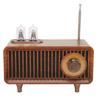 Retro Bluetooth Speaker with LED Light and Vacuum Tube for PC/Laptop (Wood)