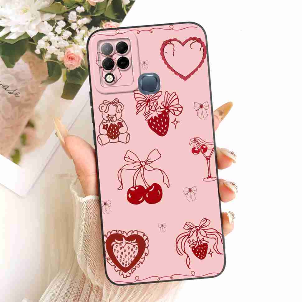 For Infinix Hot 10s Case Fashion Butterfly Painted Soft Silicone Phone Cover For Infinix Hot10s Hot 10s X689B X689 Cases