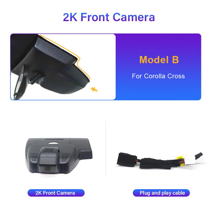 For Toyota Corolla Cross 2023-2026 Dash Cam for Car Camera Recorder Dashcam WIFI Car Dvr Recording Devices Accessories
