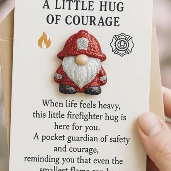 Firefighter Pocket Guardian Mini Firefighter Pocket Hug Token A Little Hug