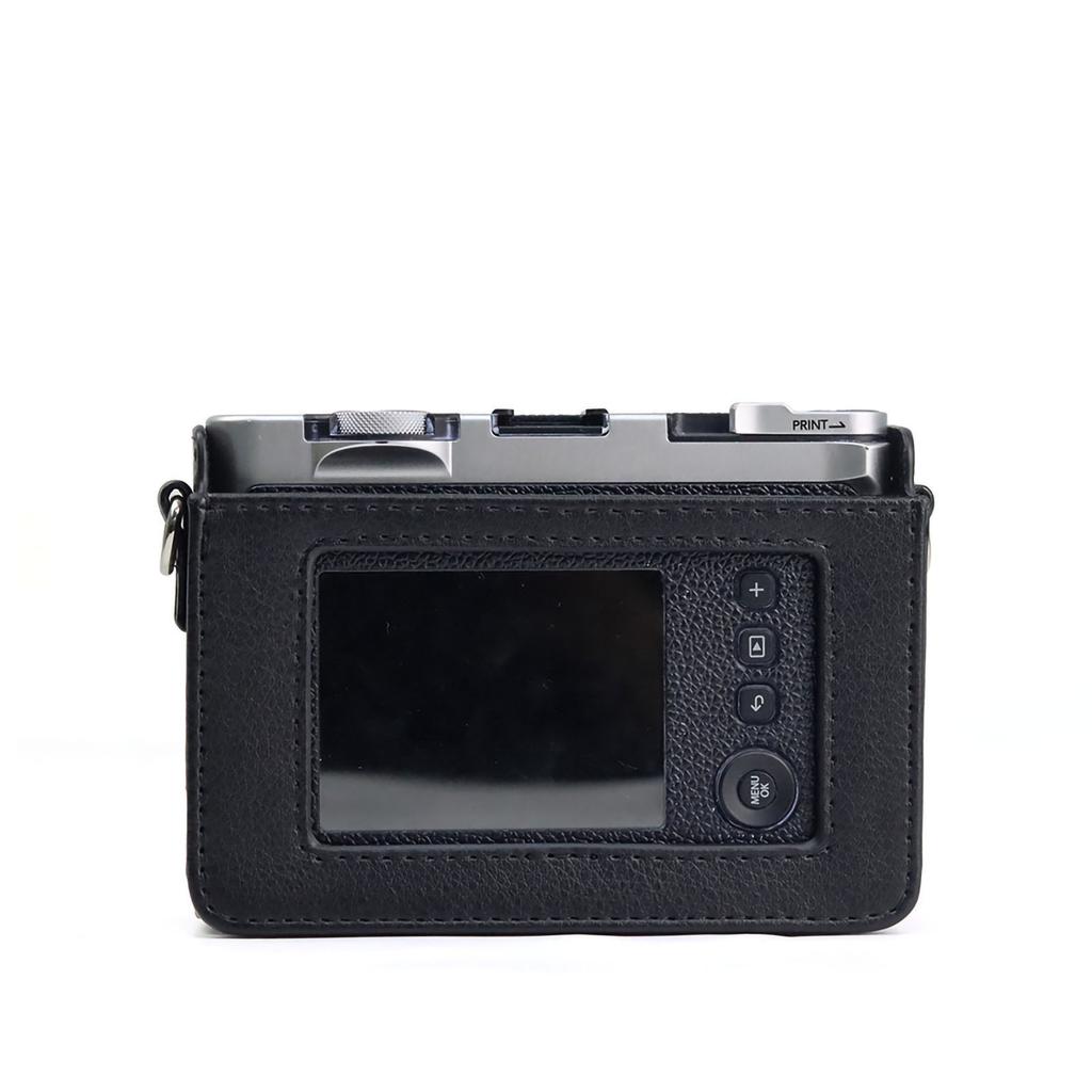 Ретро сумка для камеры из ПУ кожи, чехол для цифровой камеры, кожаный чехол для фотографии для Instax Mini, черный