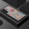 Матовый прозрачный чехол для телефона с цветочным принтом для Samsung S25 Ultra S24 FE S23 Plus S22 S21 с беспроводной зарядкой, магнитный жесткий противоударный чехол-бампер с мягким краем