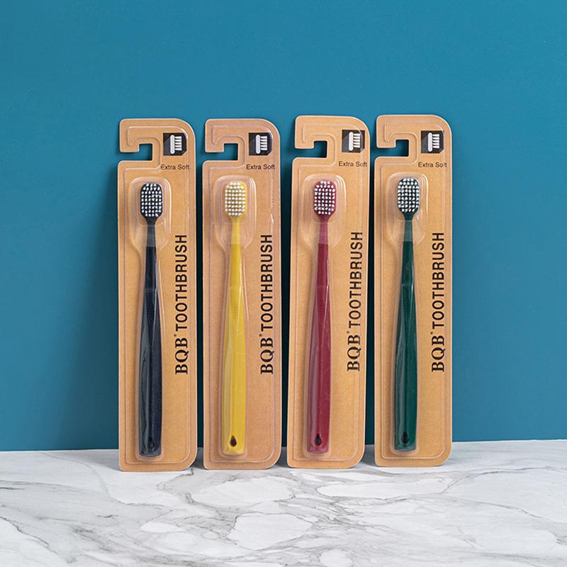 5 шт. высококачественная зубная щетка Dubai Soft Bristle Macaron, индивидуальная упаковка, бамбуковый уголь, взрослая широкая зубная щетка с мягкой щетиной