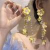 Exaggerated Petals Tassel Earring Sweet Women's Jewelry New Flower Dangle Earrings  Vacation