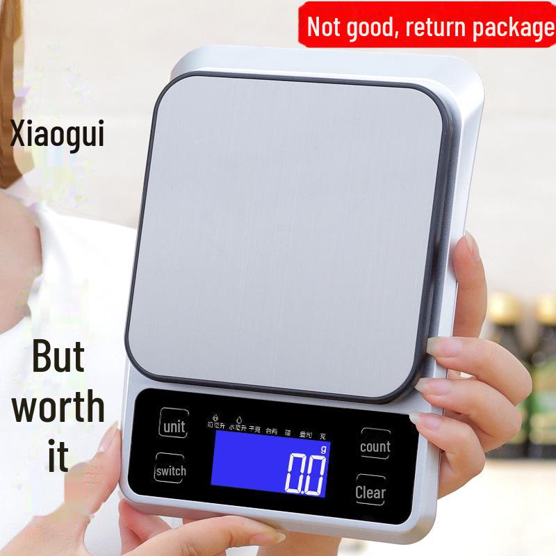 Rechargeable 10kg Stainless Steel Kitchen Scale, Accurate To 0.1g, for Food and Baking