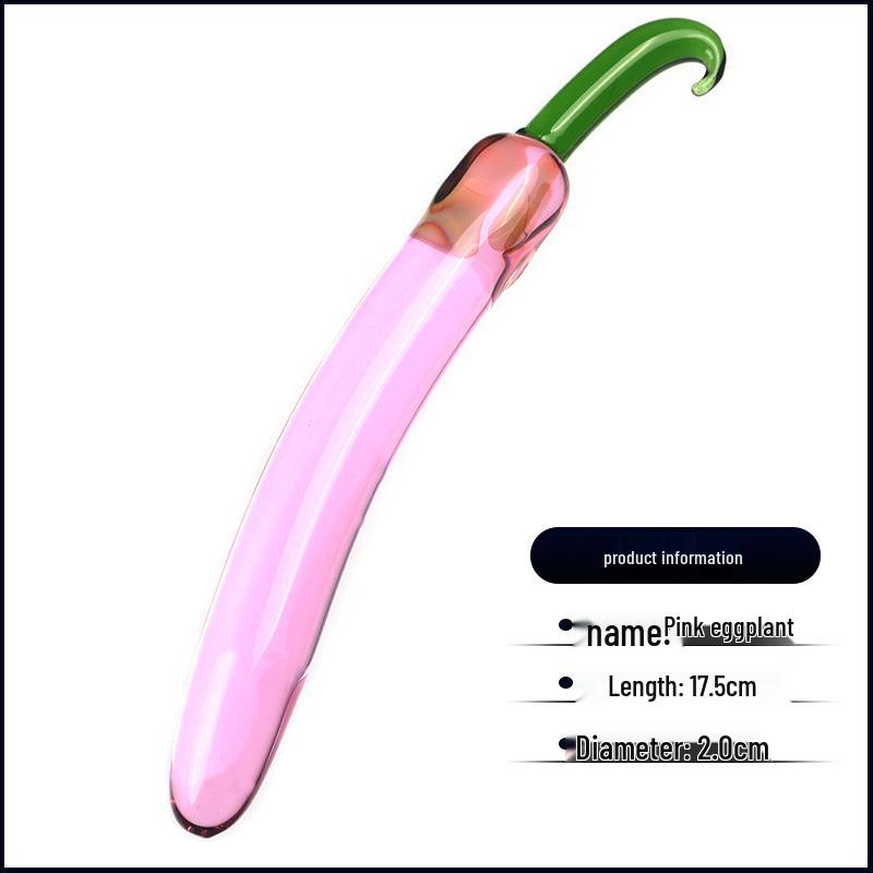 Семицветный хрустальный стеклянный дилдо-огурец для женской симуляции и эротического проникновения