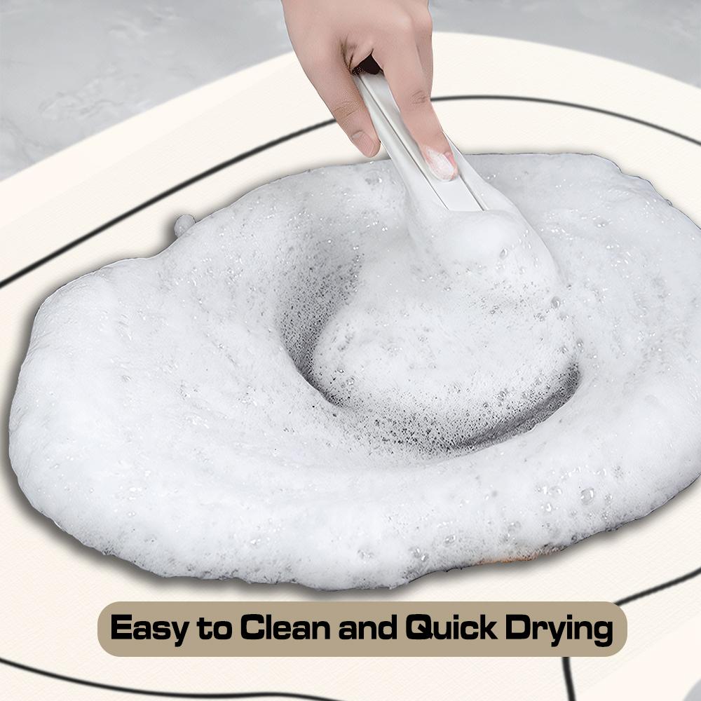 Cat Shaped Bathroom Ma Quick-Dry Diatomaceous Earth Bath Mat Funny Cat Lovers Soft Diatom Mud Absorbent Floor Mat