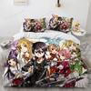 Набор постельного белья Sword Art Online Печатный комплект с наволочкой и пододеяльником Мягкий Односпальный Двуспальный Queen Super King Размер Для Взрослых Детей