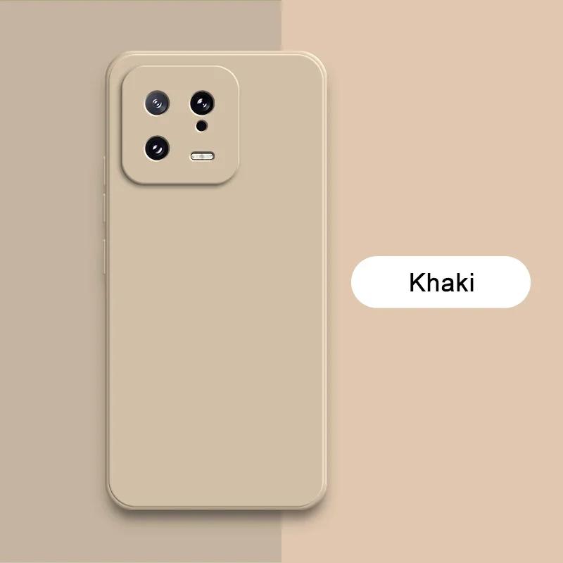 Square Liquid Silicone Phone Case for Xiaomi 13 13T Pro Ultra Lite 360 Protective Soft Back Cover Mi 13Pro 13Lite Shockproof Bag