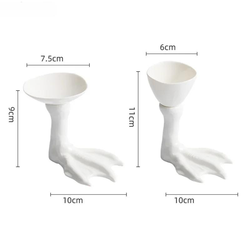 Креативная керамическая тарелка для димсамов на высоких ножках, ресторанная десертная тарелка, суши-тарелка, специальная посуда для молекулярной кухни