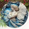 Pendant with Angel Pattern, Decoration of Home Walls or Doors, 2d Flat Wooden, Christmas Decoration, Gifts for Friends and Family