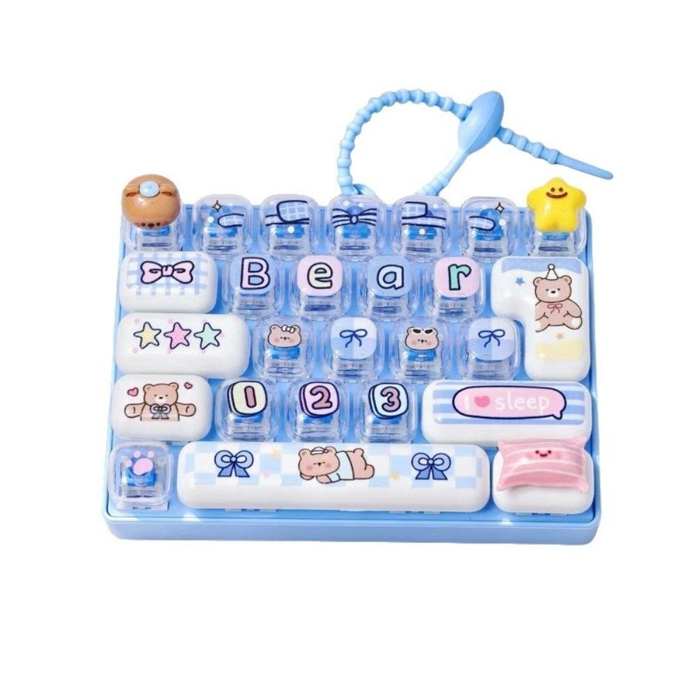 Plastic 26 Key Press Button Toy 26 Key Push Sensory Toy Bag Ornament