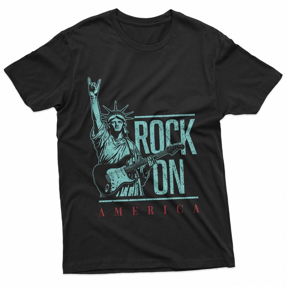 Rock on America 4th of July Vintage Statue Of Liberty TShirt Unisex T-Shirt