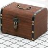 Wooden Retro Home Decor Creative With Lock Storage Box Money Saving Box Coin Boxes Treasure Box