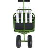 Beach Fishing Cart, 300 lbs Load Capacity, Foldable Fish and Marine Cart with Four 11" Big Wheels Rubber Balloon Tires for Sand, Heavy-Duty Steel Pier