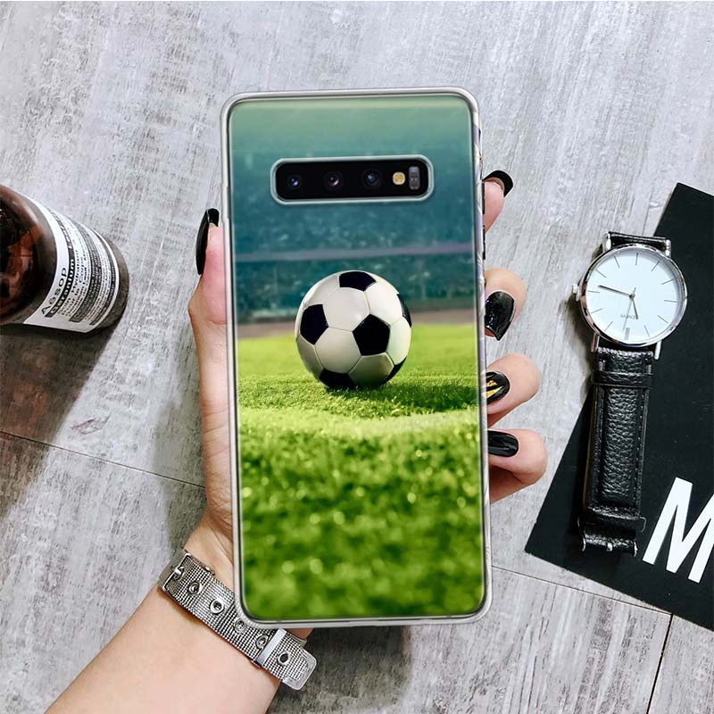 Чехол для телефона с дизайном футбольного мяча для Samsung Galaxy S20 FE S10 Plus S21 S22 Ultra S10E S9 S8 S7 Edge J4 + чехол Fundas
