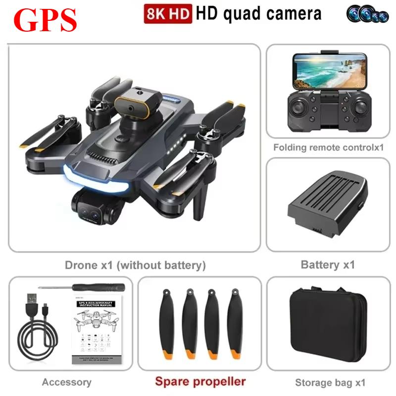 P17 Pro Бесщеточный дрон 8K 5G GPS Профессиональная HD-аэросъемка Четыре камеры Всенаправленный обход препятствий Дрон Квадрокоптер