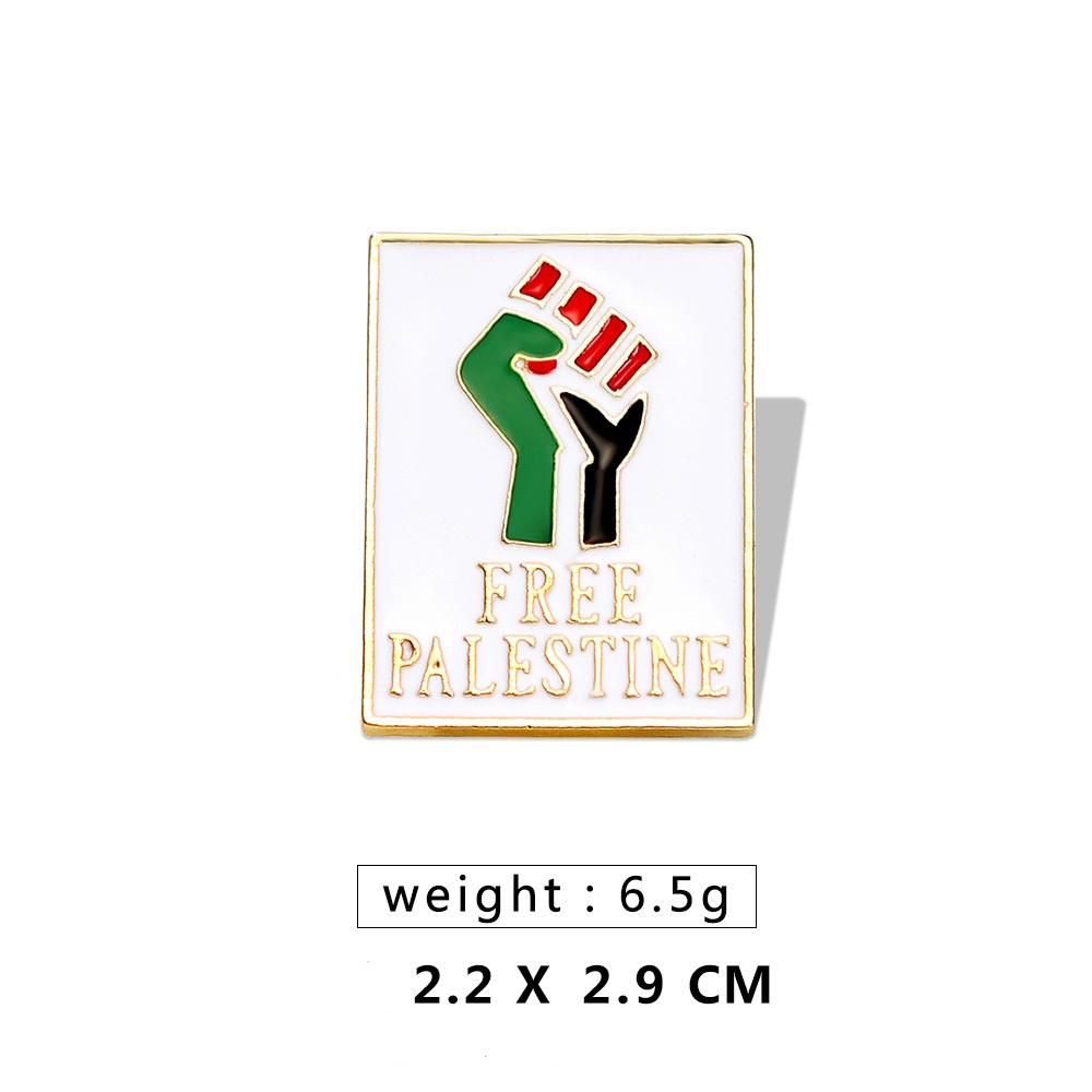 Fashionable Palestinian Flag Brooch Pin Wholesale Metal Badge For Clothing Accessories