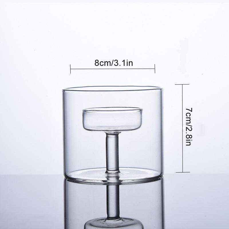 1Pc European-styleins Candlestick Light Stand Wedding Decoration Candle Holder Clear Glass