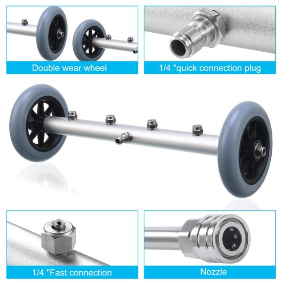 Комплект очистителя днища 45661 дюйм Соединение Очиститель днища автомобиля с удлинительной насадкой 4 распылителя