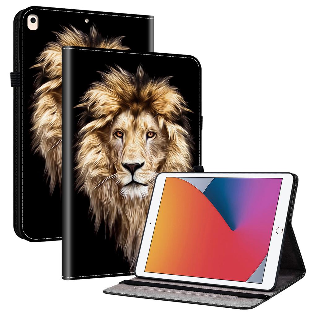 Кожаный чехол для iPad 10.2 (2021)/(2020)/(2019)/Air 10,5 дюйма (2019) Чехол-подставка с принтом и слотами для карт