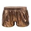 Men's Pants Shiny Metallic Low Rise Elastic Waistban Boxer Shorts Stage Performance Costume