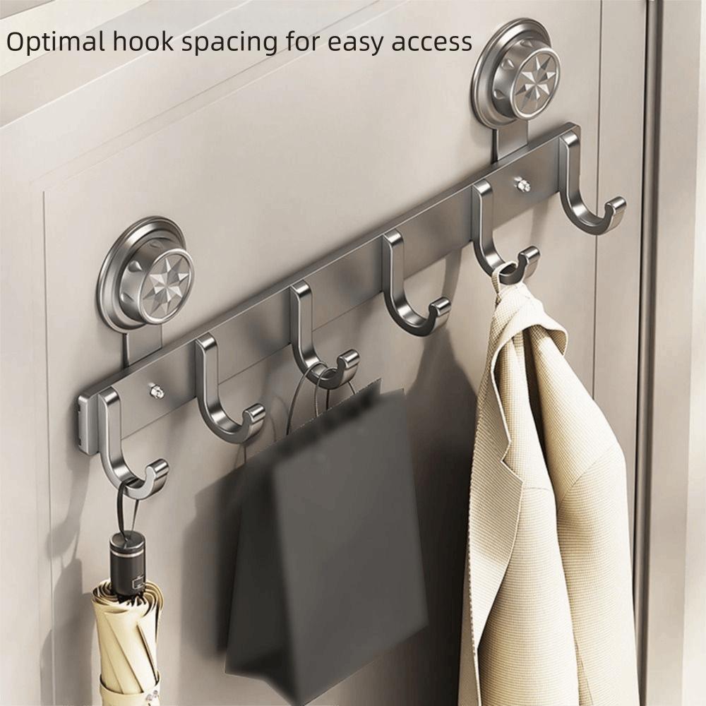 4/5/6/7/8 Hook Suction Cup Door Hook Waterproof Hanging Coat Holder Wall Clothes Hanger Clothes