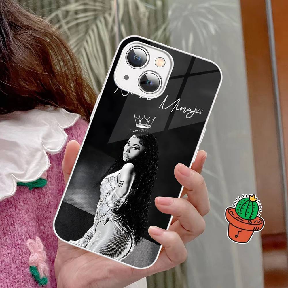 Закаленное стекло N-Nicki Singer Minaj для iPhone 14 13 12 11 Pro Mini XS MAX 14Plus X XS XR Чехлы
