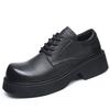 Original Niche High Sense Commuting Thick Sole Heightening Japanese Shoes Old Big Head Future Derby Shoes Black Trendy Shoes Men