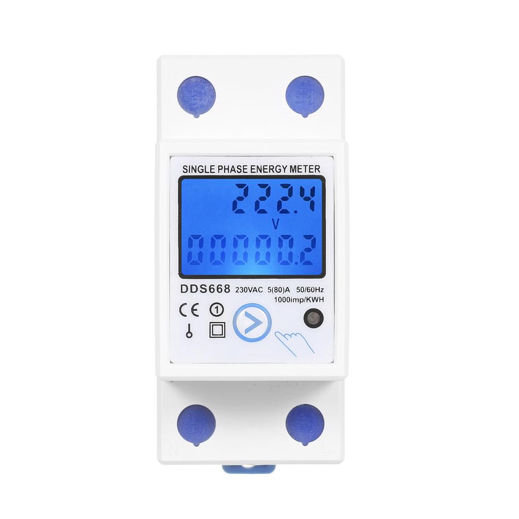 Счетчик энергии одиночной фазы АК 230В с кнопкой сброса с подсветкой